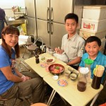 Dine-in at seafood stall, Nishiki market, Kyoto
