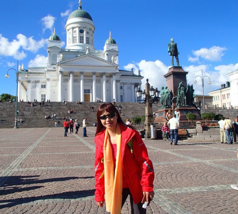 Senate Square with Helsinki Cathedral in the background. Helsinki, Finland.(Explore central Helsinki)