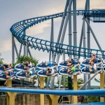 Jet Rescue jetski-styled rollercoaster ride. At speeds of up to 70km/hr and pulling 2.5Gs.