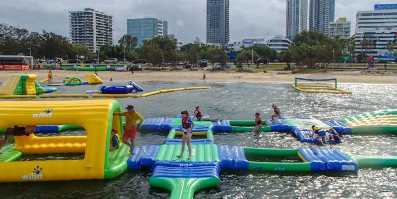 AquaSplash: Large sea-based inflatable playground complete with huge slides, trampolines and obstacle courses, all a short swim off the beach.