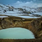 Askja: Viti crater (foreground) and Öskjuvatn lake (background, right) (Jun-2014)