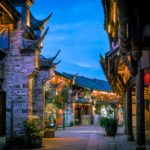 Cobbled street in HuangLongXi Ancient town (Chengdu, China)