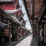Cobbled street in HuangLongXi Ancient town (Chengdu, China)
