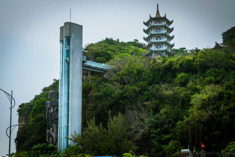 Lift at Water Mountain. (Must See Places in Da Nang and Hoi An)