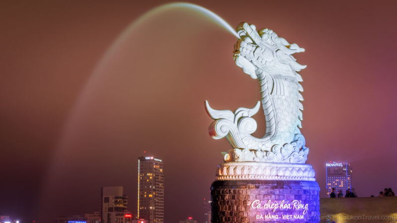 Dragon Fountain, near Dragon Bridge (Must See Places in Da Nang and Hoi An)