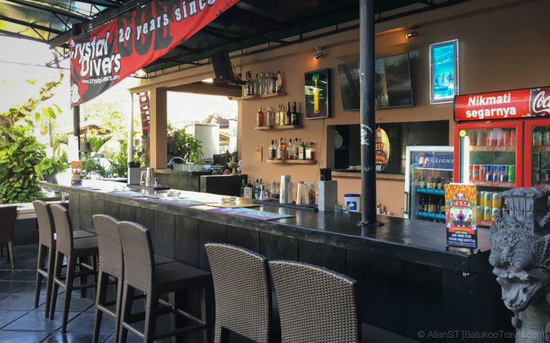 In-house bar at Crystal Divers (Bali) (Scuba Diving in Bali)