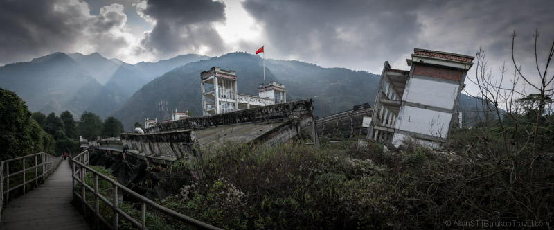 Earthquake Relics Site of Xuankou Middle School (映秀镇漩口中学遗址) (YingXiuZhen, Sichuan Province, China) (Mar-2017)