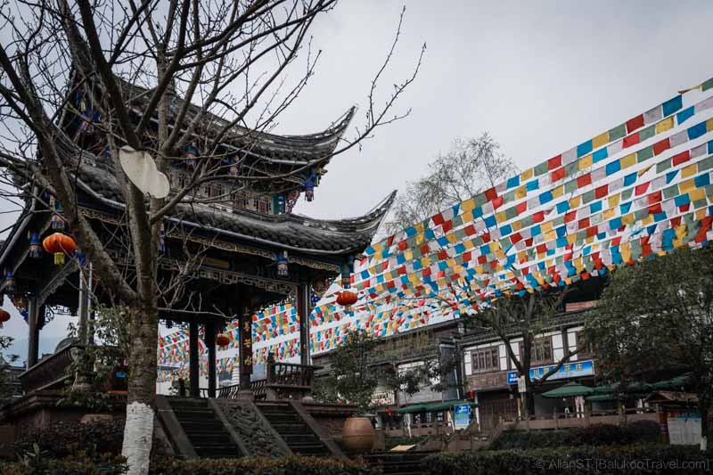 A restored pavilion in ShuiMoZhen (水磨镇) (Sichuan, China) (Mar-2017)