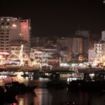 Night view of Cat Ba town (Vietnam)