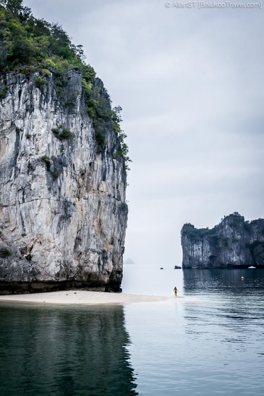 One of the natural sand beaches, Ha Long Bay (Vietnam) (Cat Ba Island and Ha Long Bay Travel Guide)
