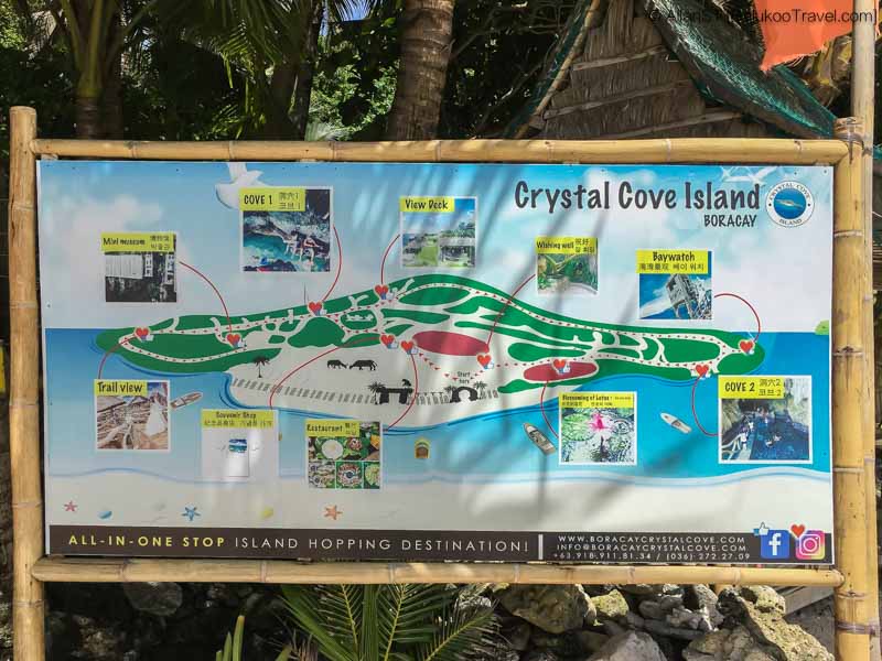 Map of Crystal Cove Island, Boracay (Philippines) @Sep2017 Map of Crystal Cove Island, Boracay (Philippines) @Sep2017