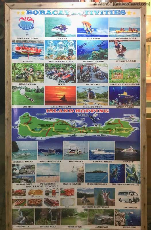 Activities available at Boracay (Philippines) @Sep2017 Activities available at Boracay (Philippines) @Sep2017