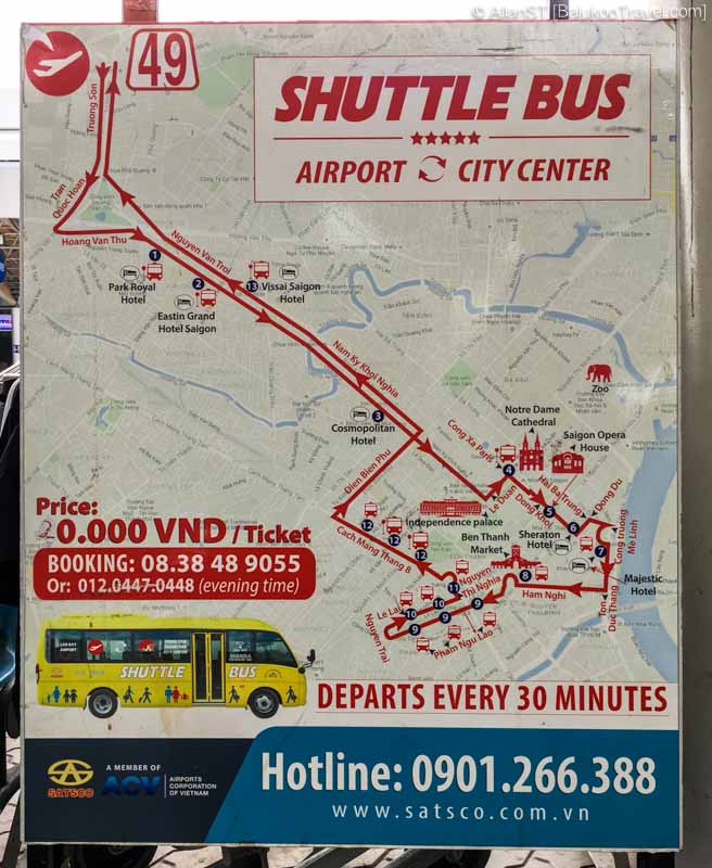 Airport Bus No.49 route map