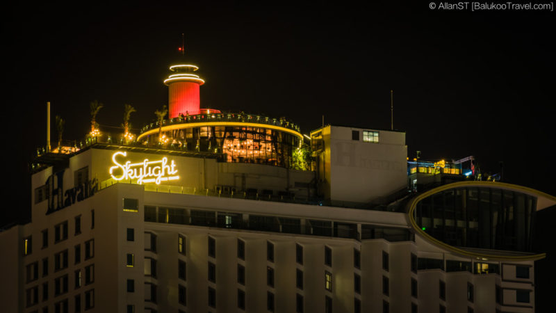 Skylight restaurant and club, located on the 43th level of Havana Hotel. Downtown Nha Trang. Vietnam.