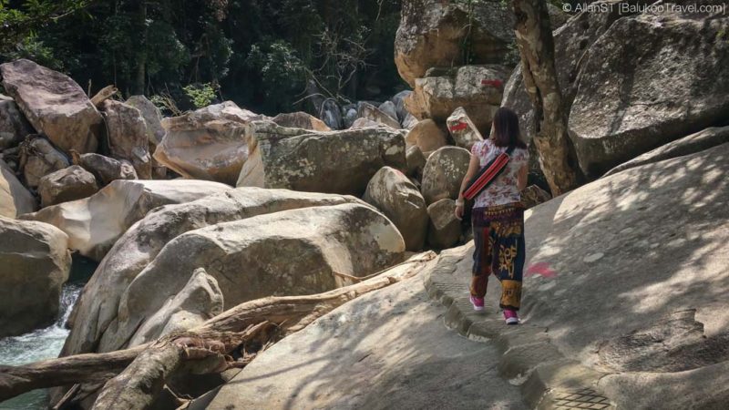 Path to Ba Ho Waterfall #1 (after crossing bridge). Nha Trang, Vietnam.