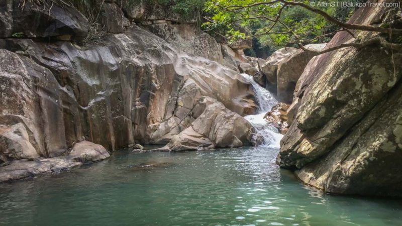 Ba Ho Waterfall #2 and rock pool. Nha Trang, Vietnam.