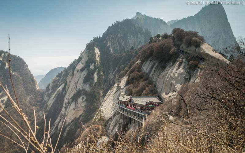 Huashan Travel Guide: View of Huashan's other peaks from its North Peak Huashan Travel Guide: View of Huashan's other peaks from its North Peak