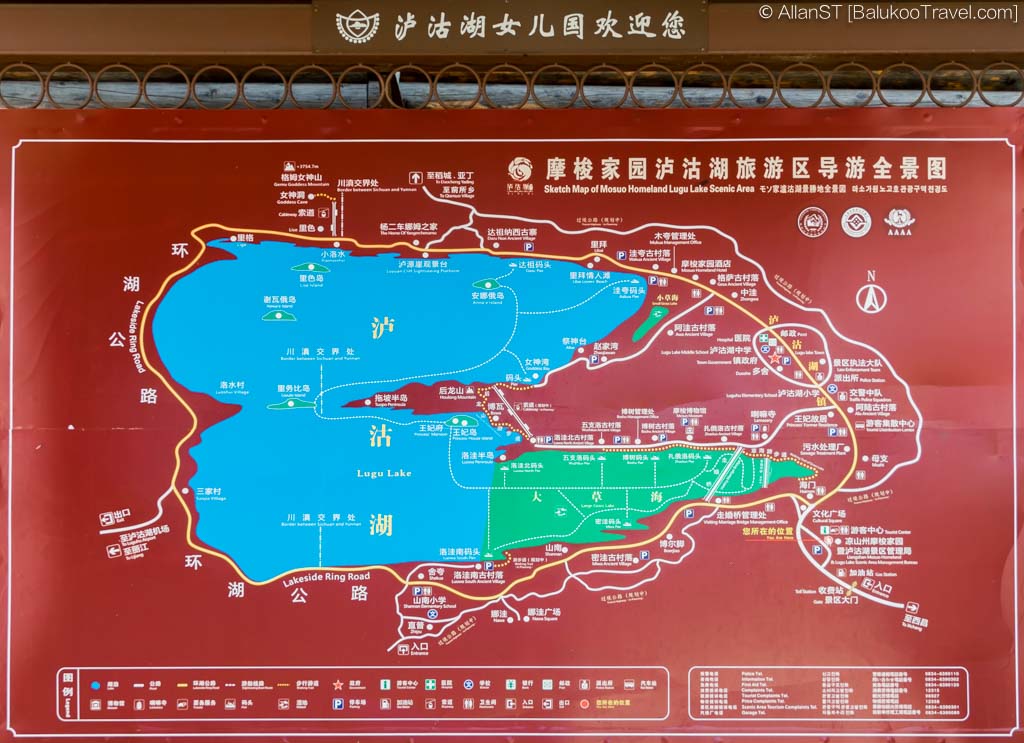Tourist Map of Lugu Lake 