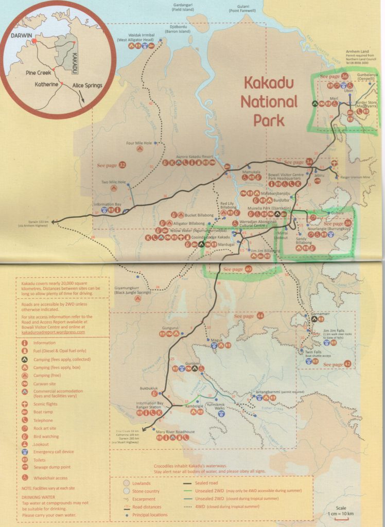 (click on image for higher resolution) Kakadu National Park Map