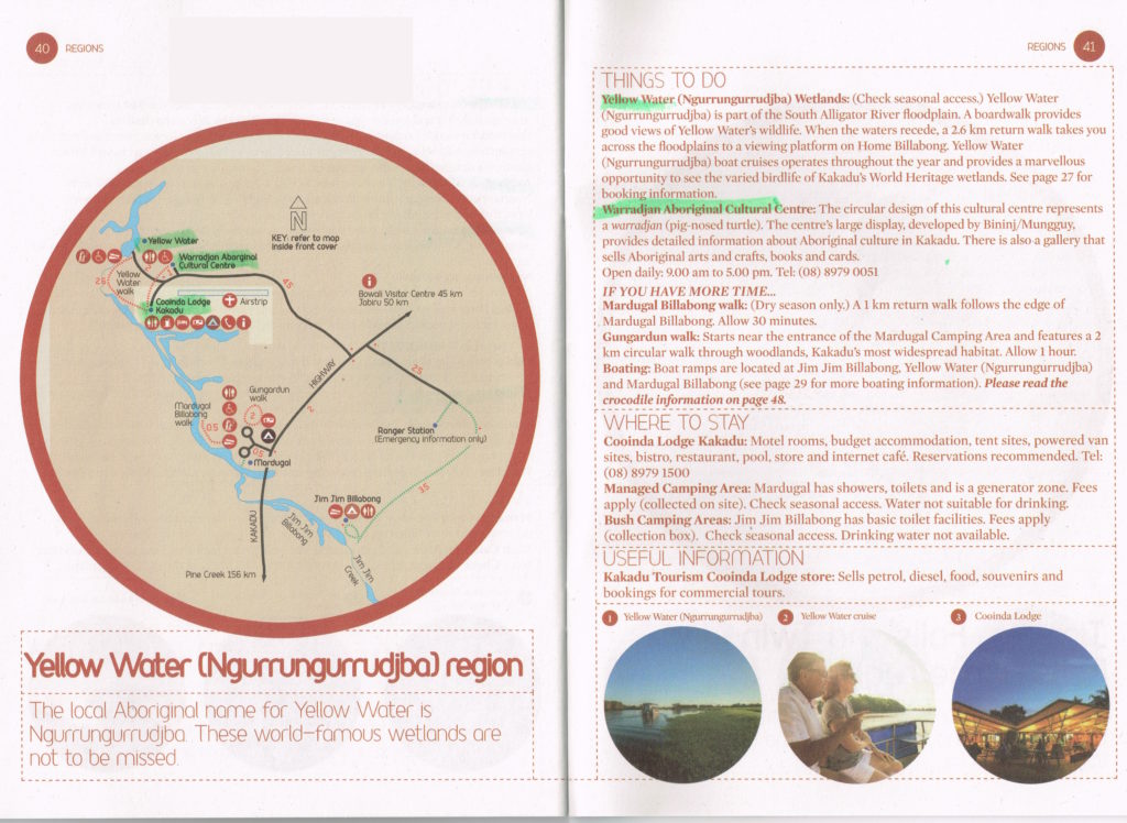 (click on image for higher resolution) Yellow Water (Ngurrungurrudjba) Region 