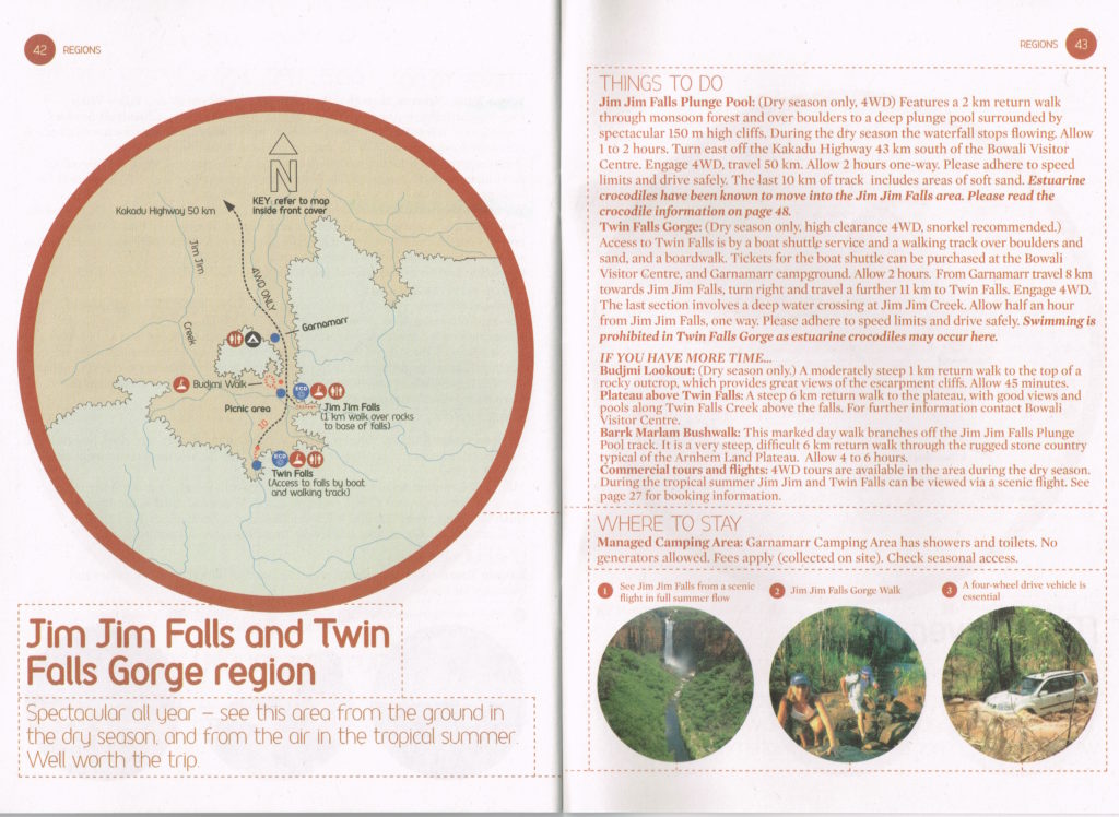 (click on image for higher resolution) Jim Jim Falls and Twin Falls Gorge Region