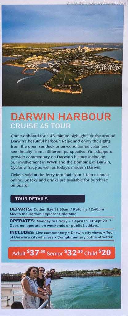 Details of Darwin Harbour Cruise Details of Darwin Harbour Cruise