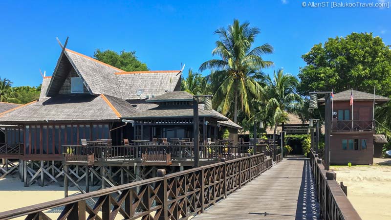 Main jetty and karaoke lounge at The Reef Resort, Mataking Island Main jetty and karaoke lounge at The Reef Resort, Mataking Island