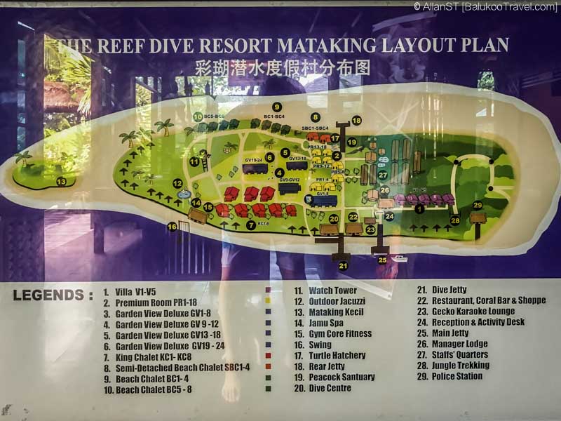 Map of Mataking Island Map of Mataking Island