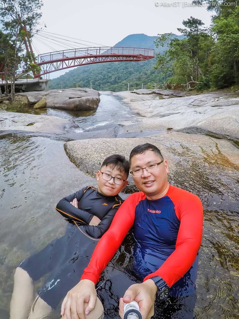 Series of rockpools (Seven Wells) located at the top of Seven Wells Waterfall. Langkawi