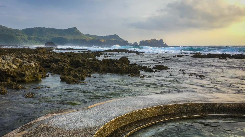 One of the must-visit places on Green Island, Taiwan. Zhaori Hot Springs 朝日溫泉. 
