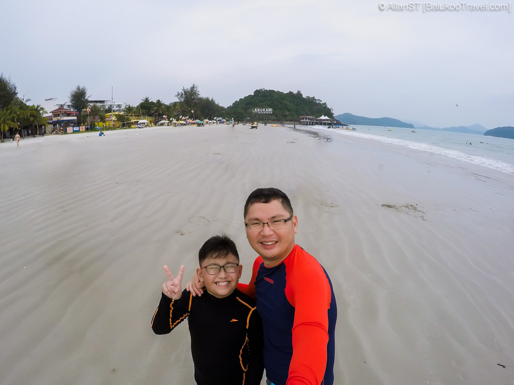 Pantai Cenang has a long and clean shoreline with good width.