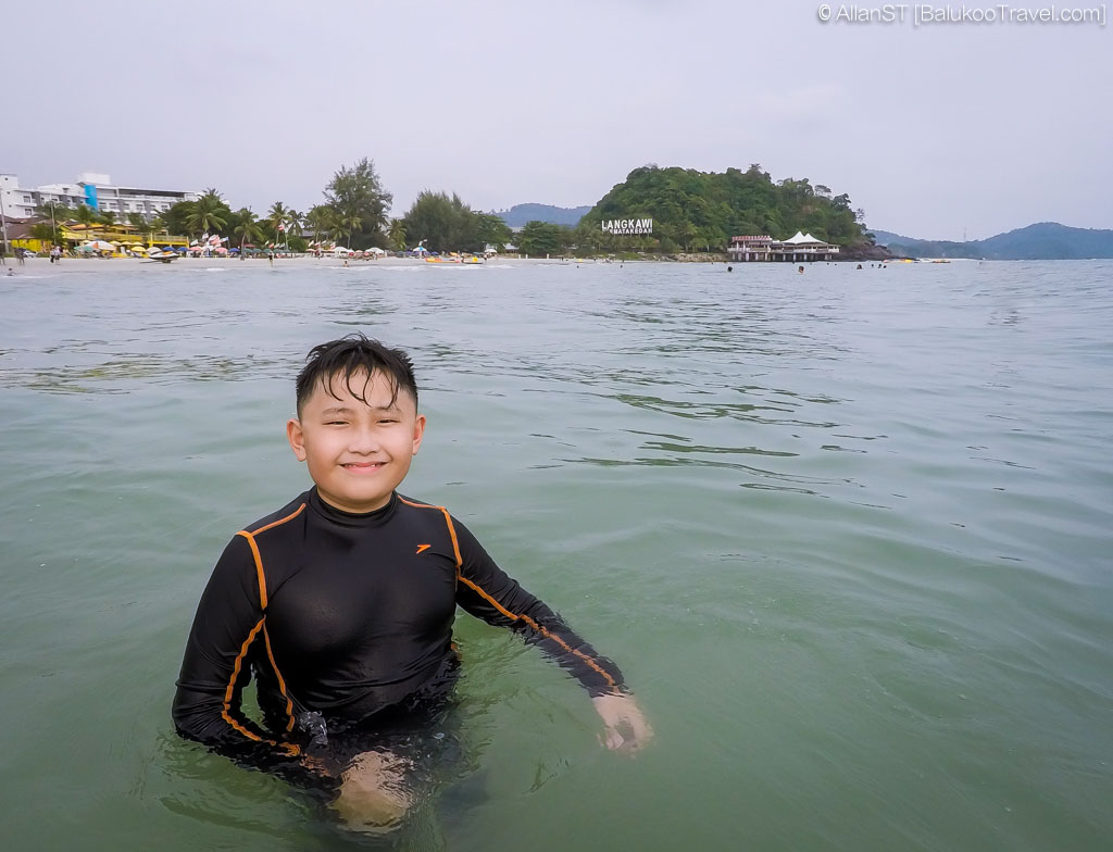 Pantai Cenang beach. The most famous beach on Langkawi.