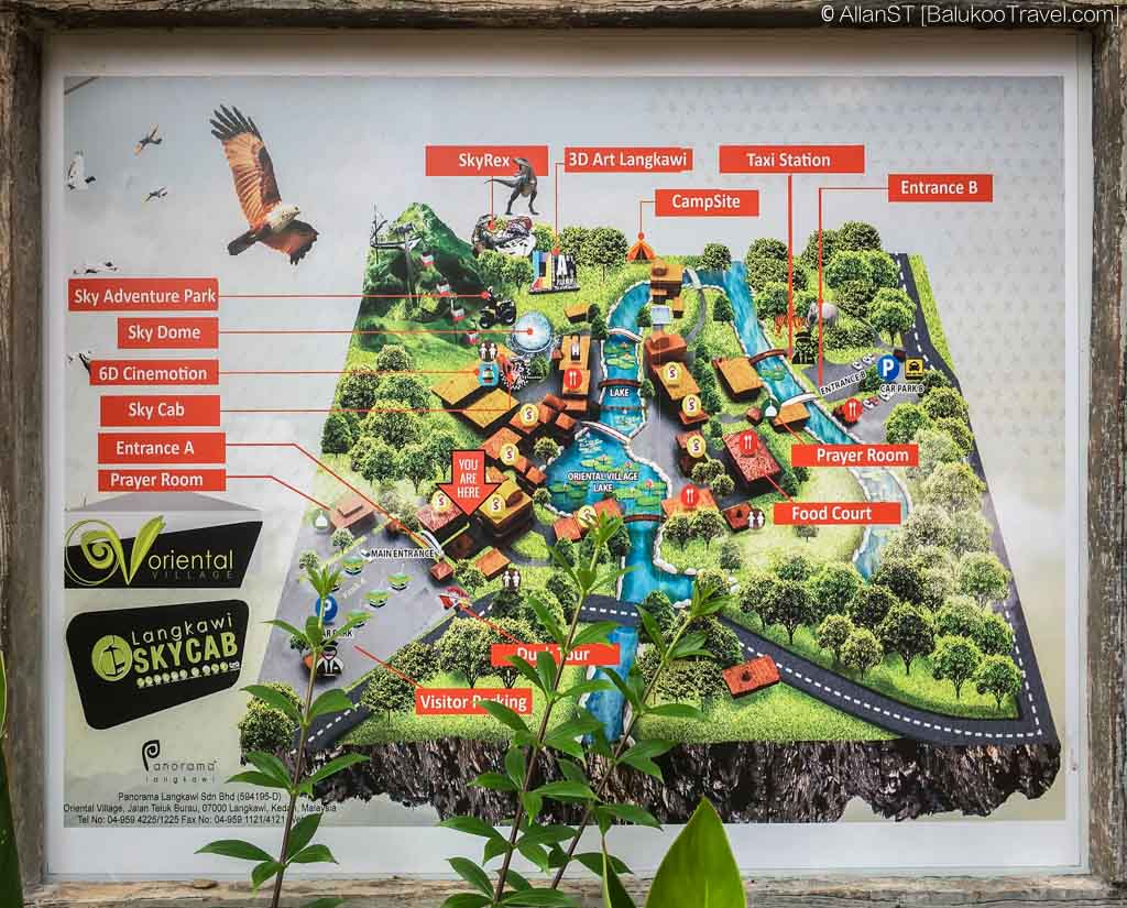 Tourist map of Oriental Village 