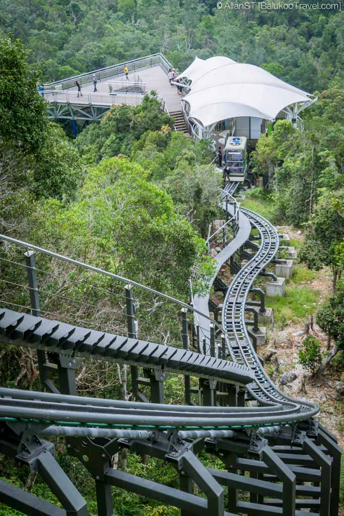 SkyGlide track to SkyBridge. As viewed from the cable car Top Station 