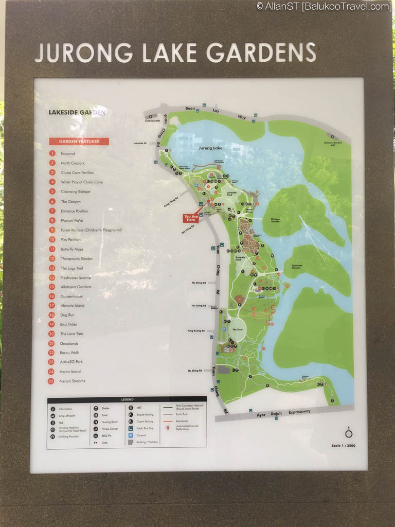 Visitor map of Jurong Lake Gardens (Jan-2020)