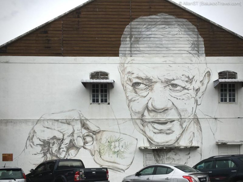 Ipoh Street Art - Old Uncle with Coffee Cup, Ipoh old town, Malaysia Ipoh Street Art Map - Old Uncle with Coffee Cup, Ipoh old town, Malaysia