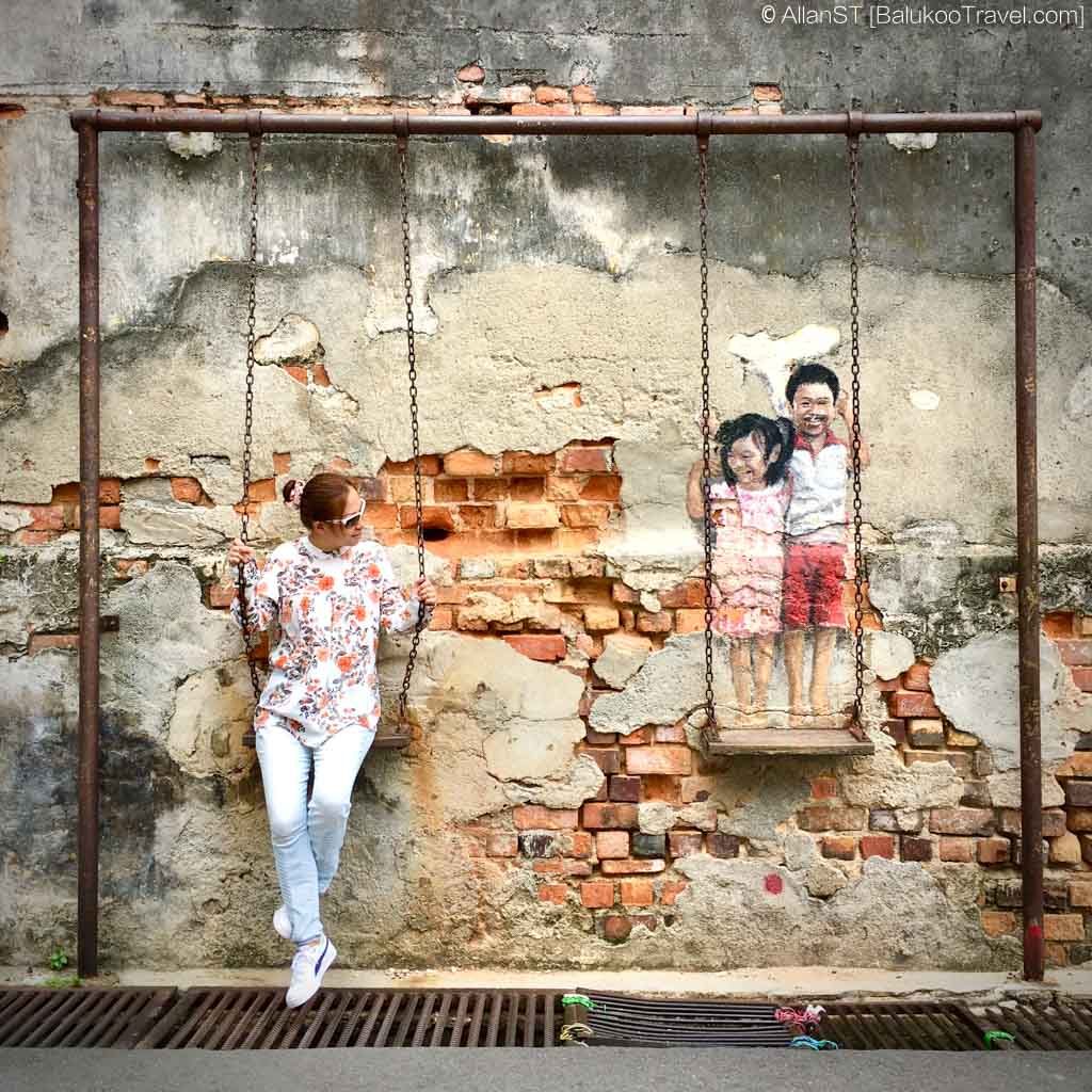 Brother and Sister on a Swing, Penang Street Art Brother and Sister on a Swing, Penang Street Art