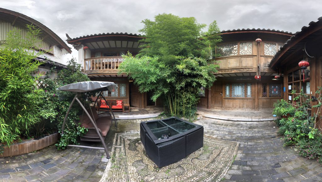 Front courtyard of Xilu Xiaoxie Inn