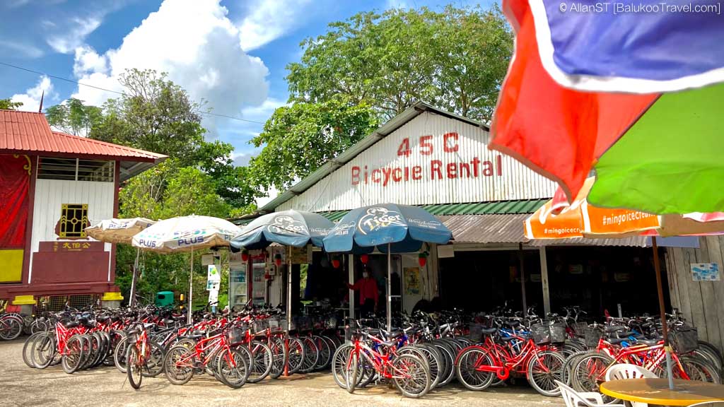 Another bicycle rental shop at Pulau Ubin main village