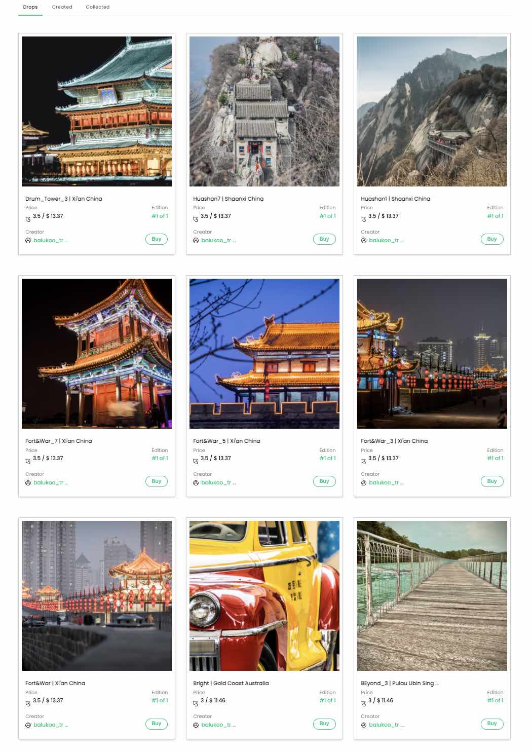 Our NFTs on Kalamint (as on Feb2022)