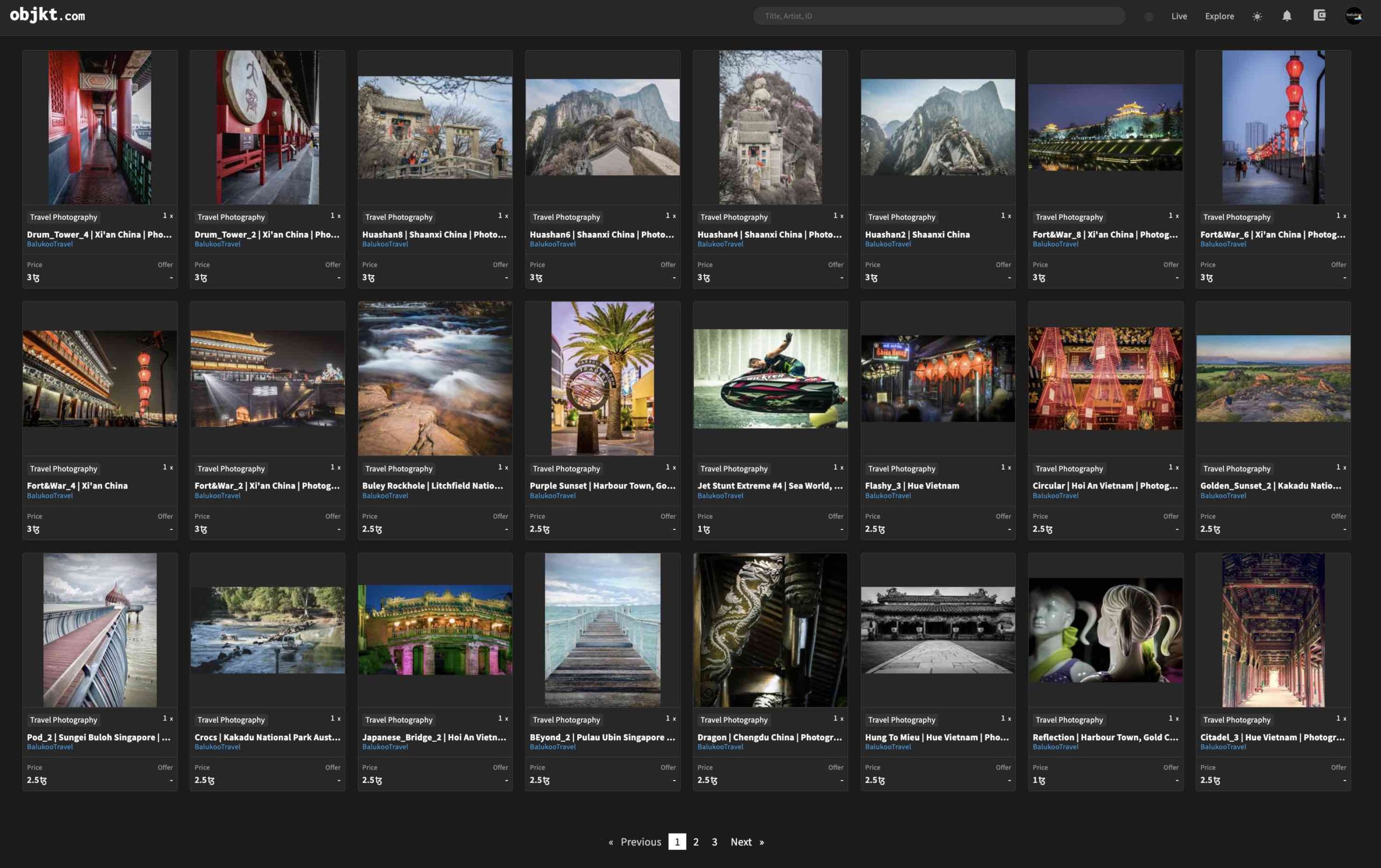 Our NFTs on objkt.com (as on Feb2022)