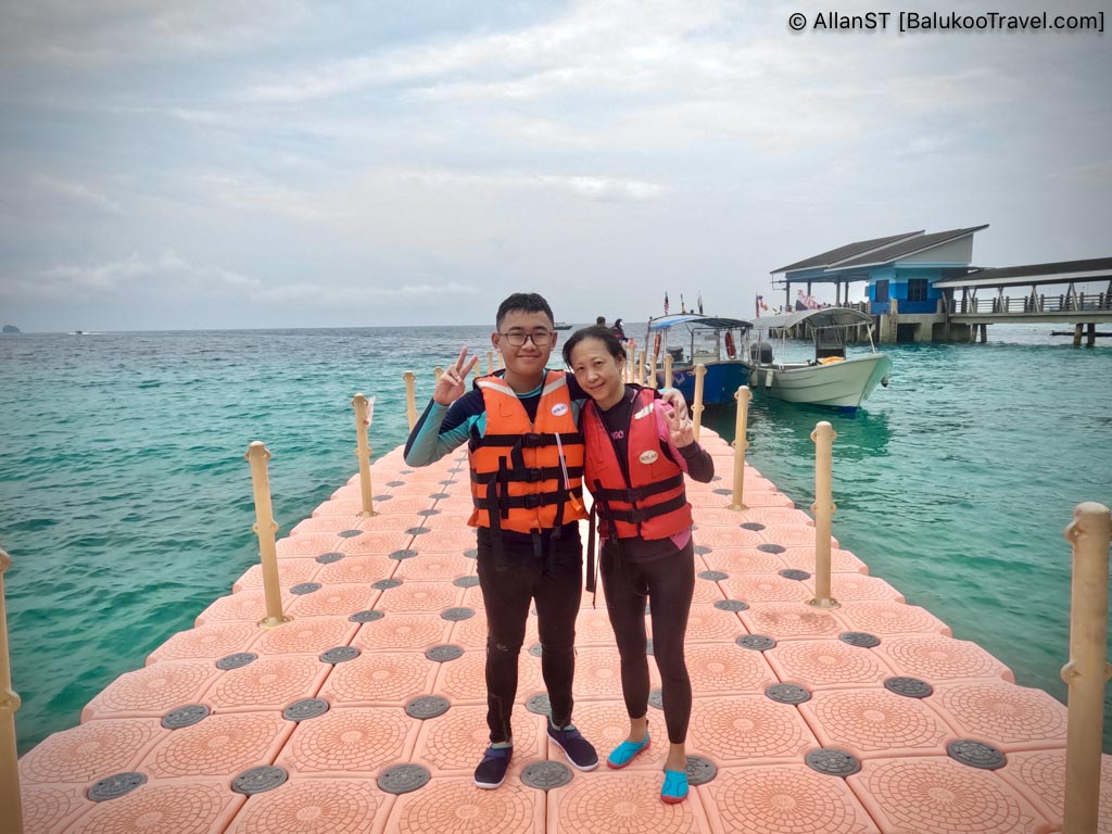 Floating jetty at Tioman's Marine Park.