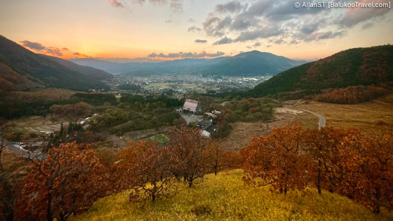Aso-Kuju National Park Sagiridai Overlook 狭霧台 offers a panoramic view of Yufuin town and the surrounding mountain ranges.