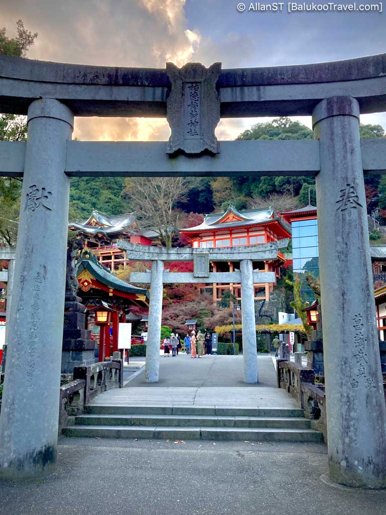 Stone torii gate 