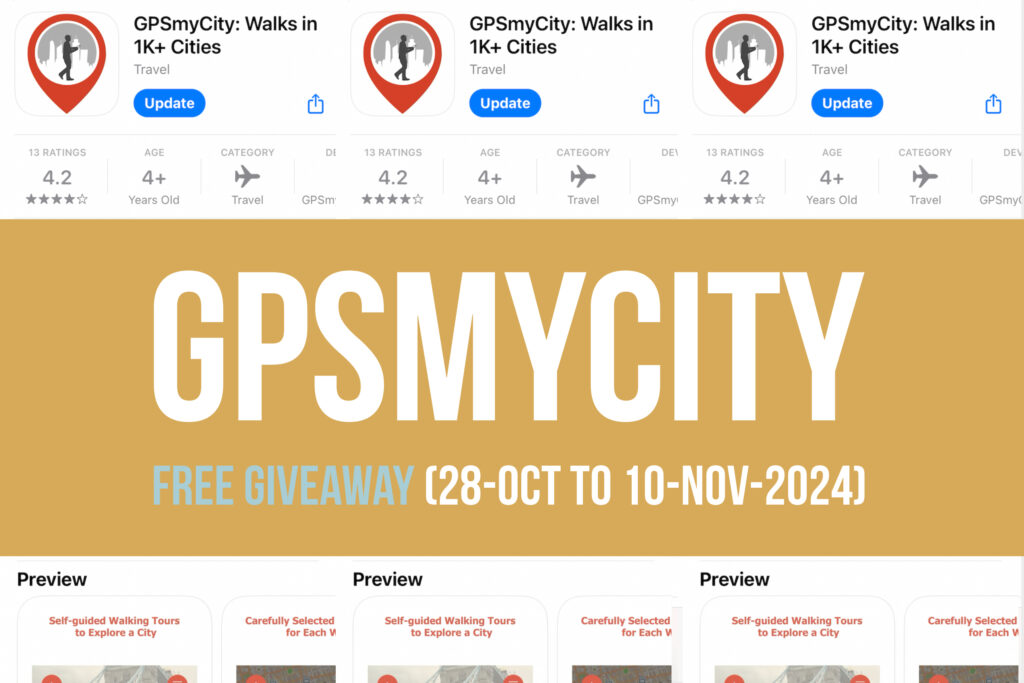 GPSmyCity: Free Giveaway (28-Oct to 10-Nov-2024)