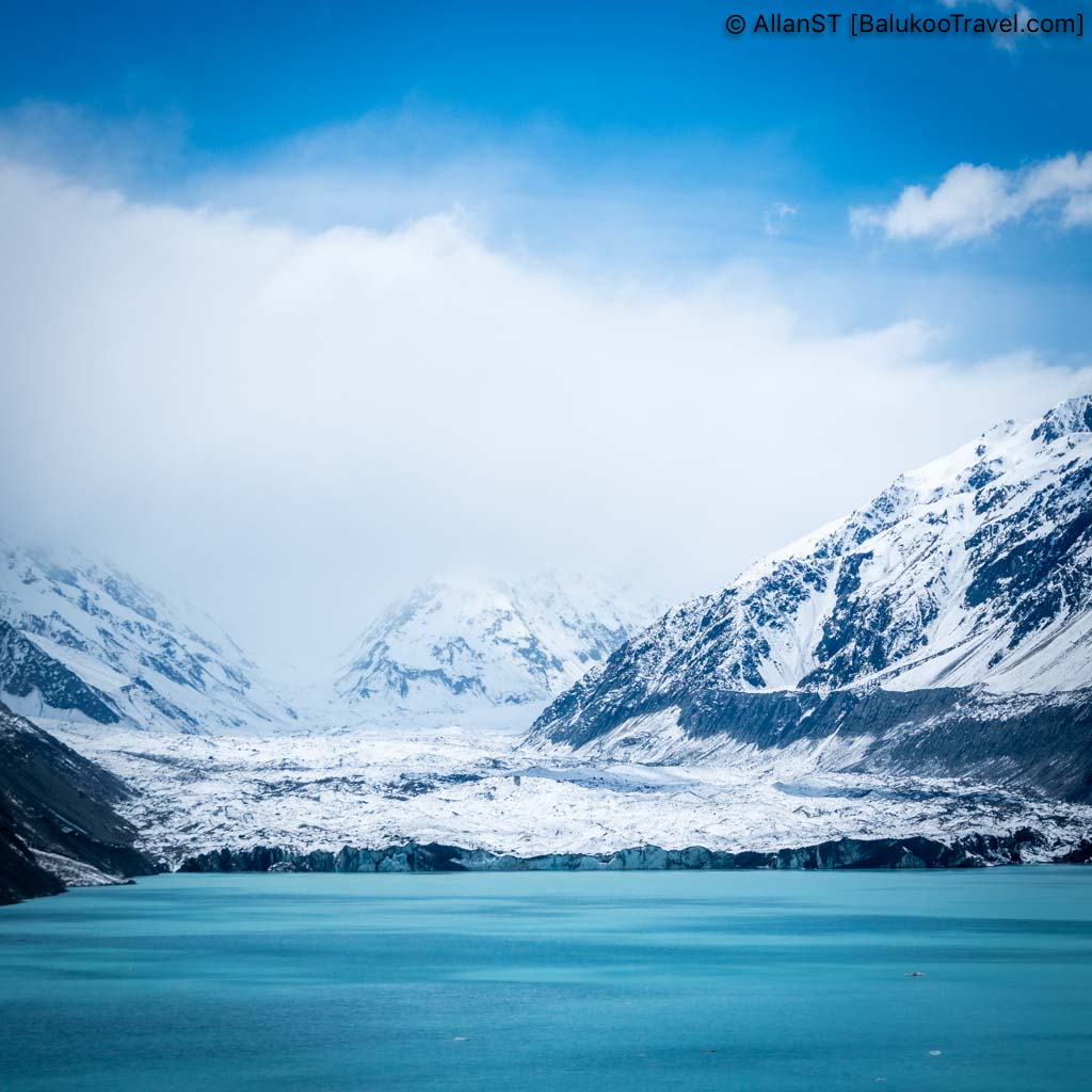 Tasman Glacier is New Zealand’s longest glacier, stretching about 23km down the Southern Alps.