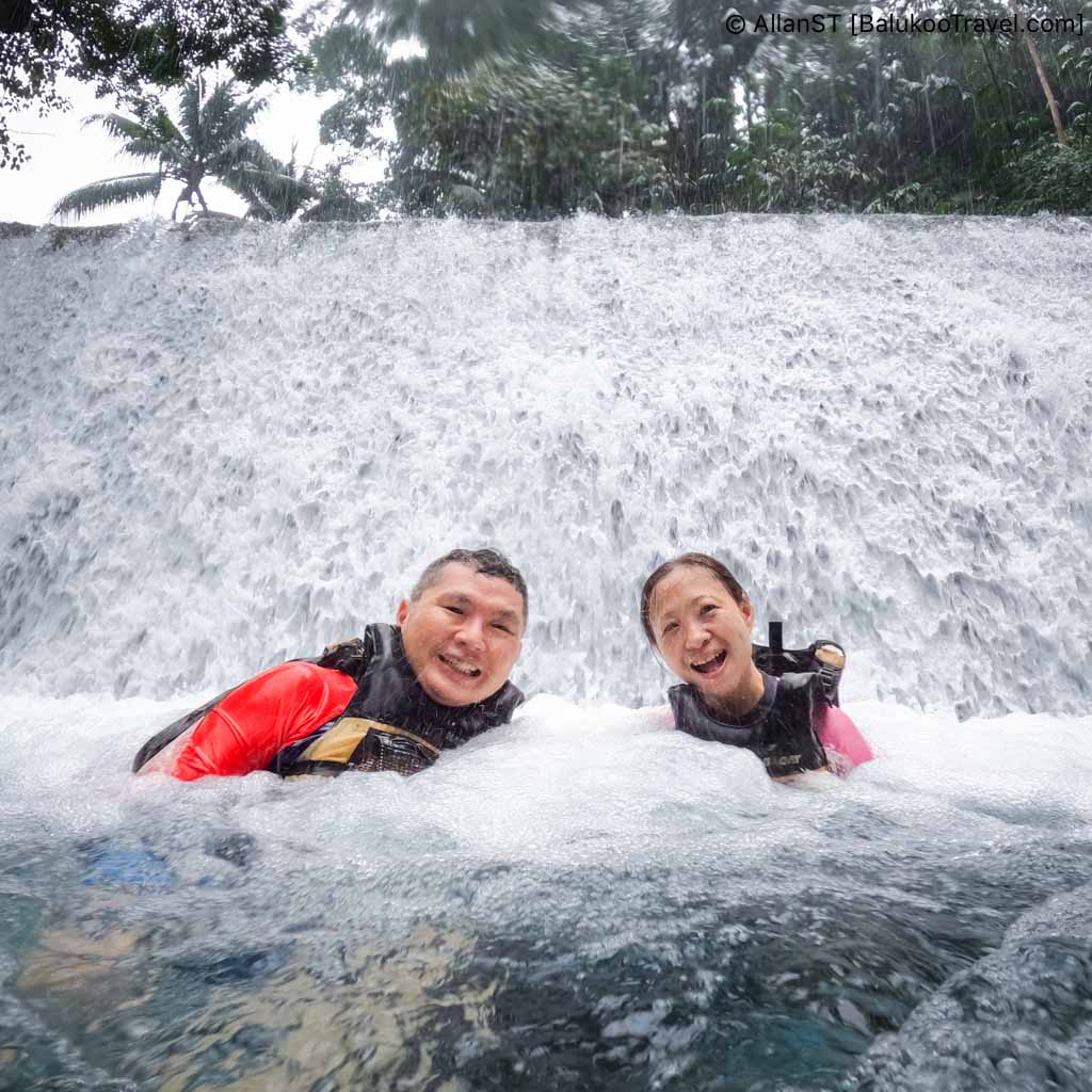 One of the waterfalls at the multi-tiered Kawasan Falls, Cebu