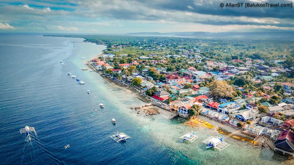 Panagsama Beach is the site of the Sardine Run and Turtle Watching in Moalboal town