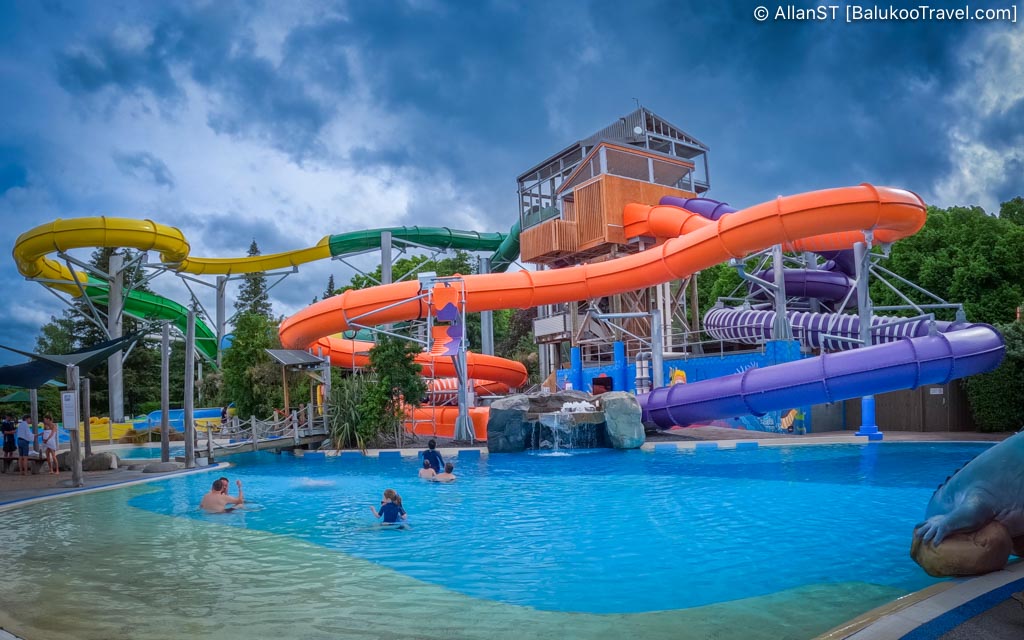 Water slides at Hanmer Springs Thermal Pools & Spa