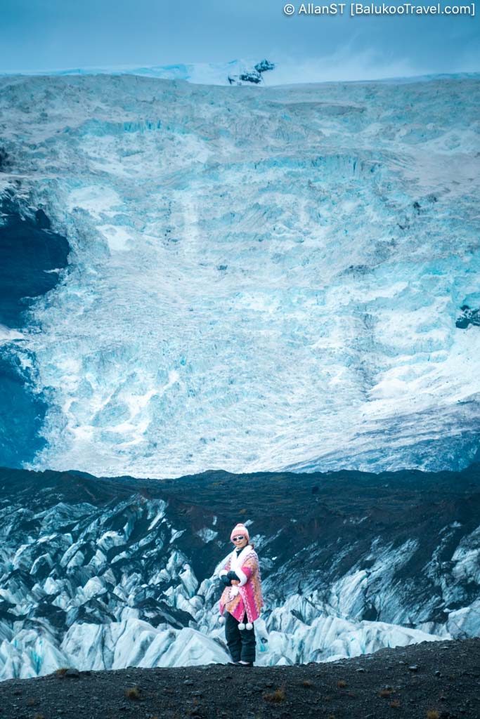 Svinafellsjokull. An outlet glacier of the Vatnajökull ice cap, with dramatic ice formations and surrounding mountain scenery. 